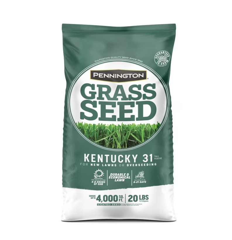 Pennington Kentucky 31 Tall Fescue Grass Seed Sun to Partial Shade 20 lb New