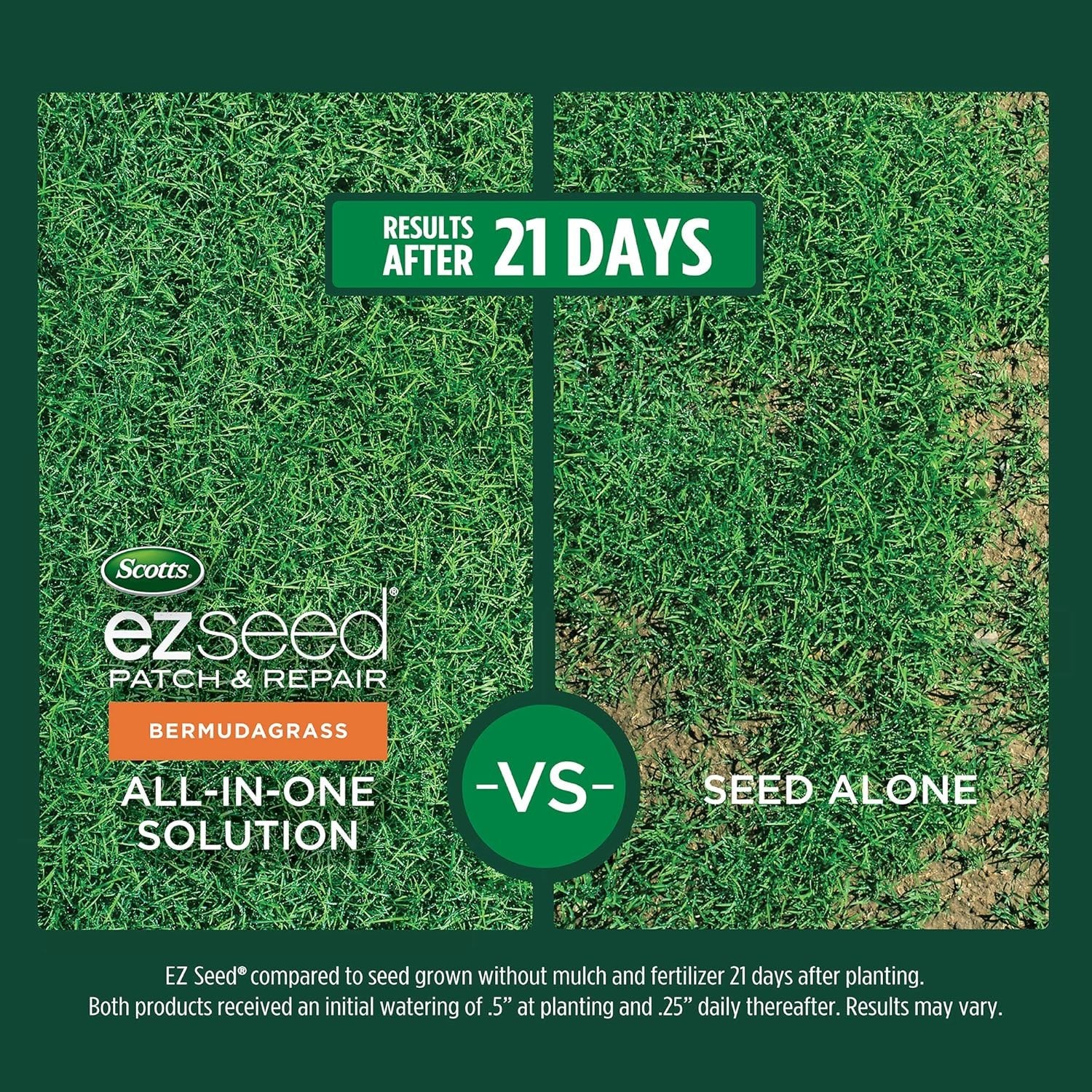Scotts EZ Bermuda Grass Seed & Mulch Fertilizer 17582 Lawn Patch Repair 3.75 lb