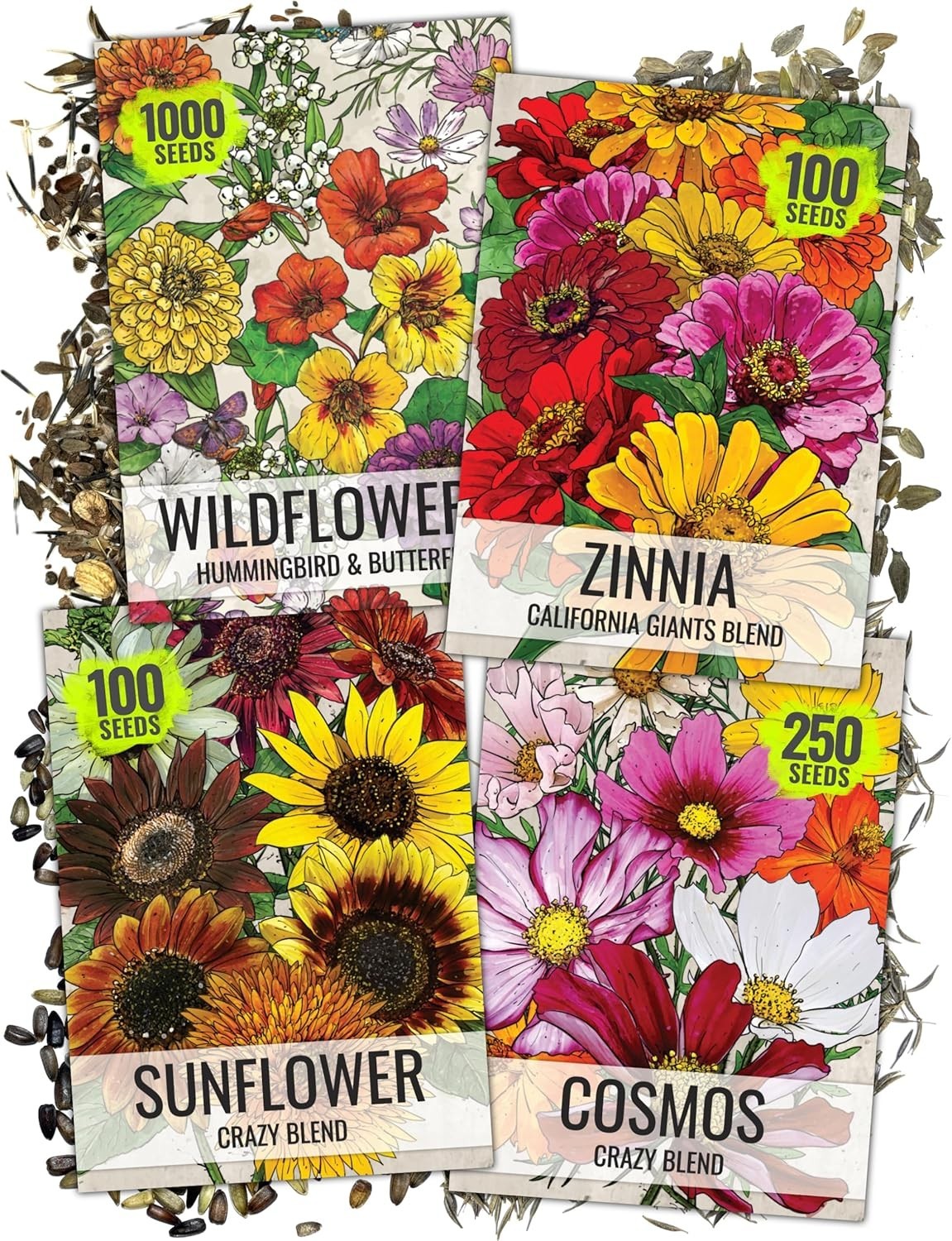 Seed Needs Butterfly Garden Seed Packet Variety Collection – 4 Unique Varieties