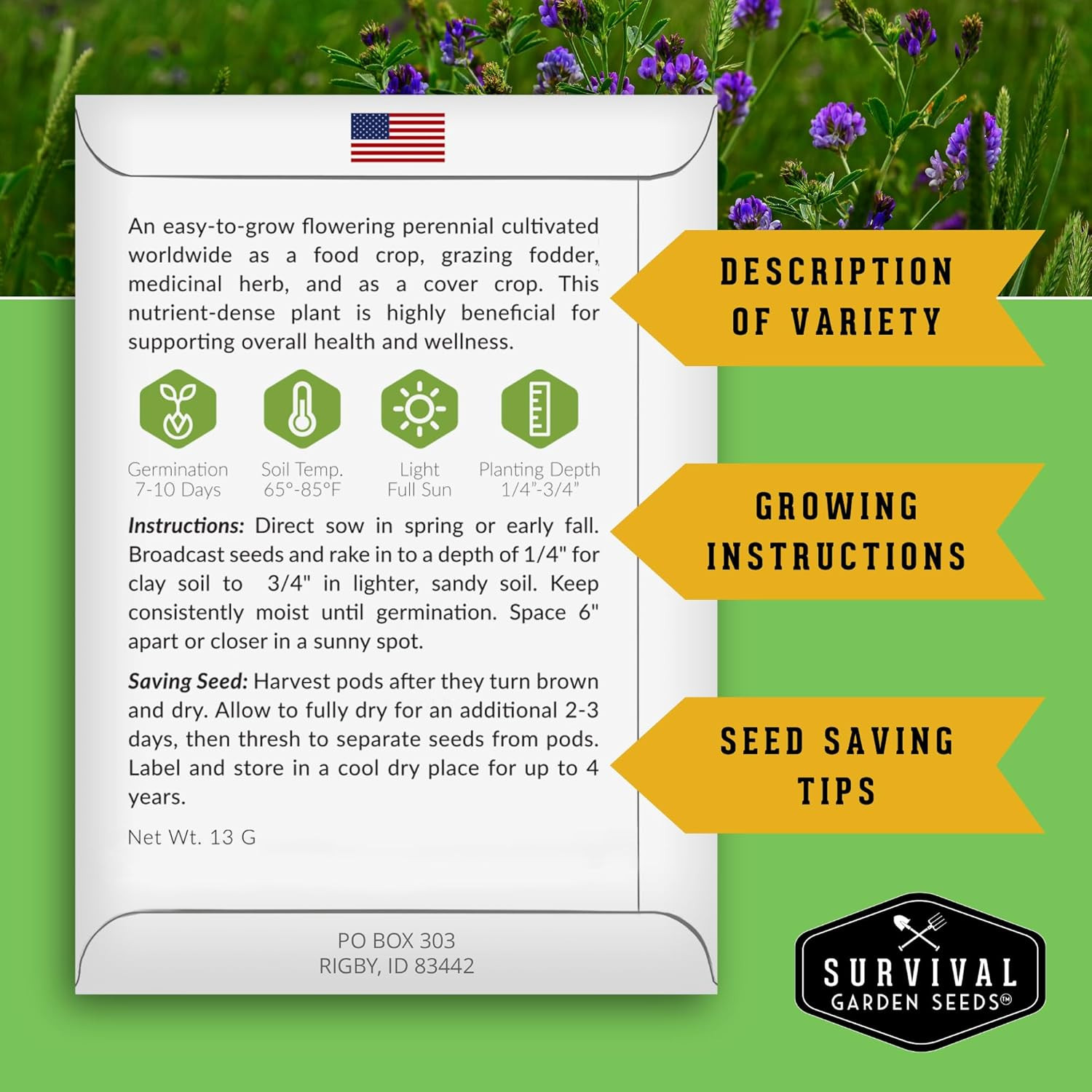 Ultimate Medicinal Herb Seeds Variety Pack – 36 Heirloom Non-Gmo Healing Herbs f