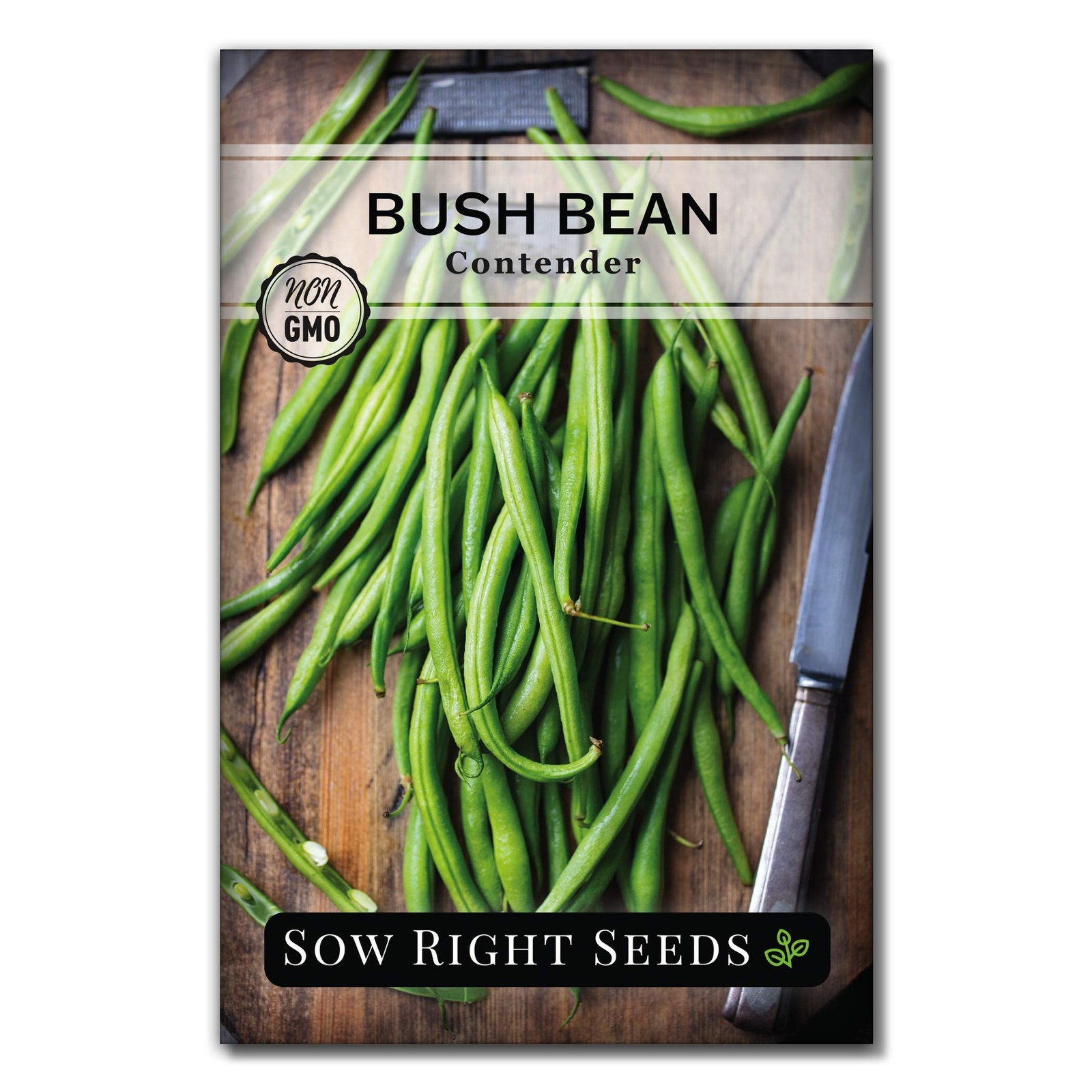 Sow Right Seeds Contender Bush Green Bean Seeds for Planting Non GMO Heirloom