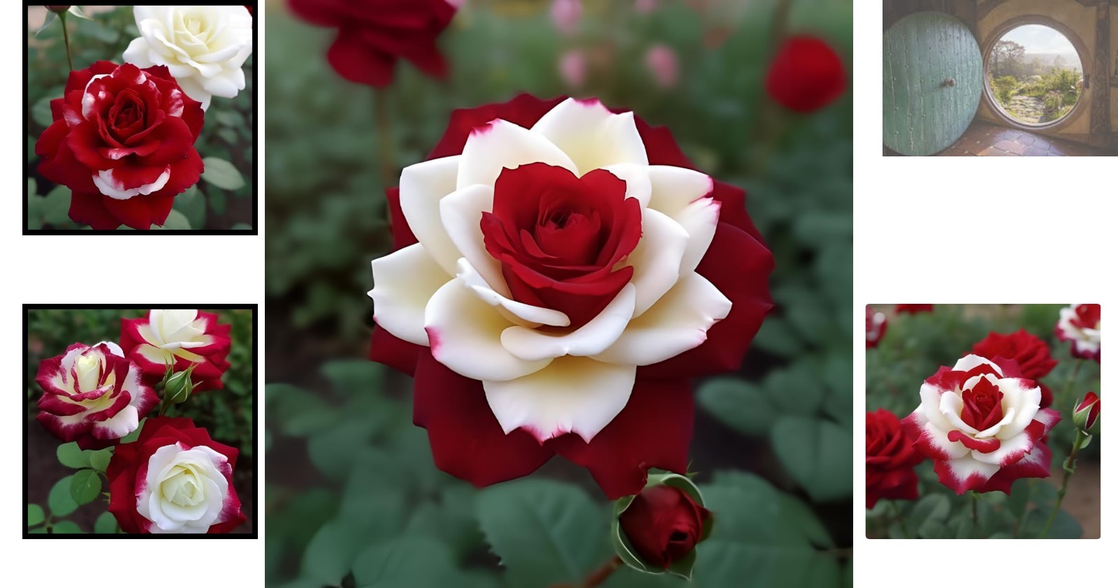 20 Rare Twin Red White Rose Seeds – Non-GMO Heirloom Blooms for Your Garden