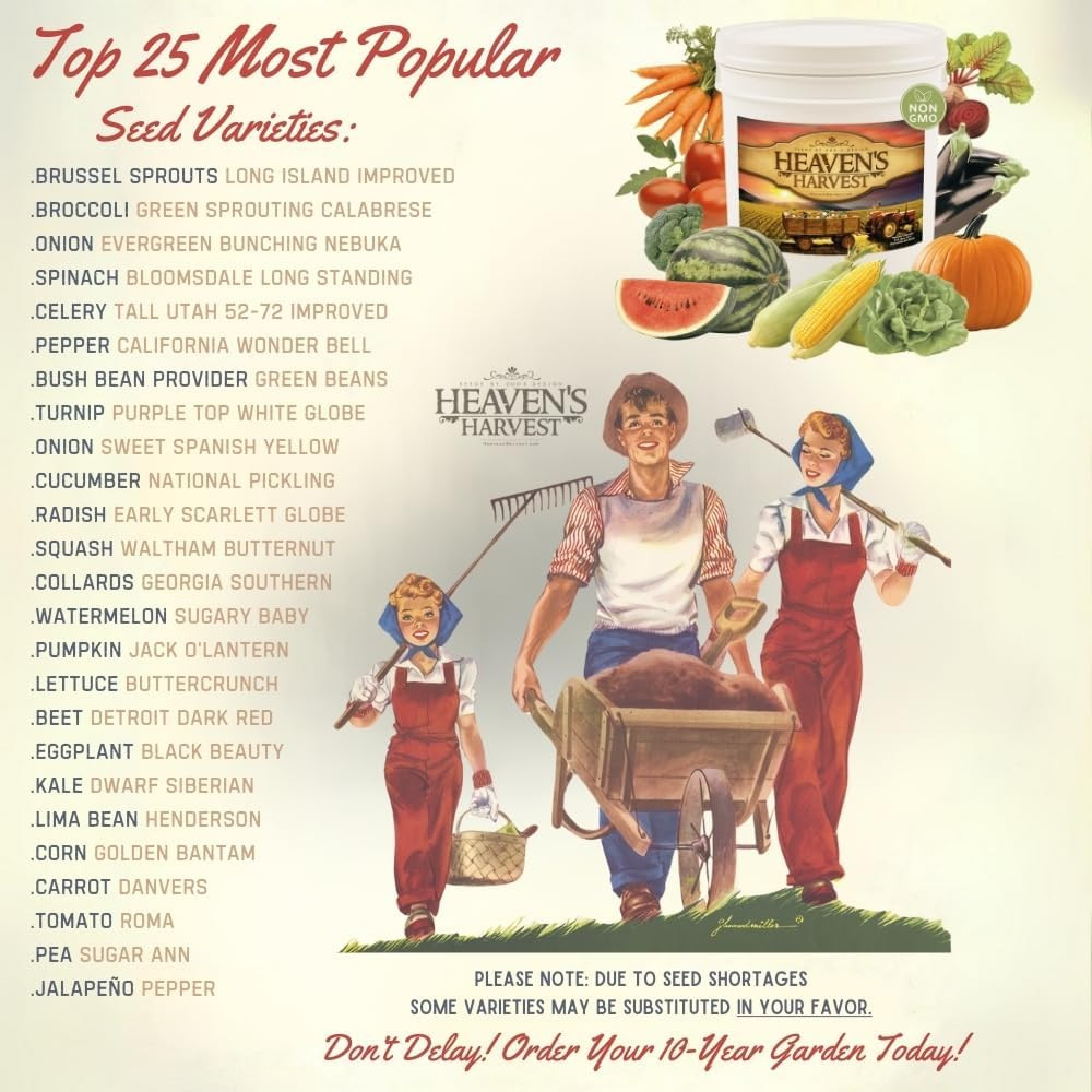 Heaven’S Harvest – 10 Year Survival or Homestead Garden | 25K+ Heirloom Vegetabl