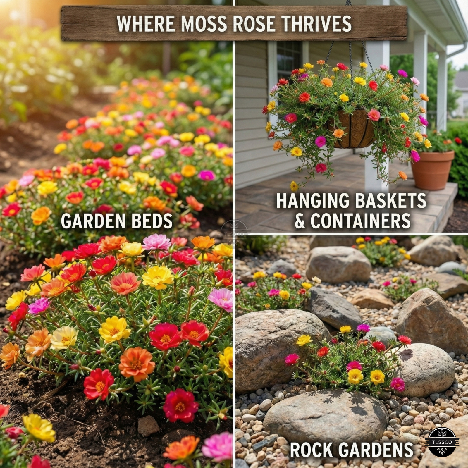 10000+ MIXED MOSS ROSE SEEDS PORTULACA GRANDIFLORA MIX FLOWERS GROUNDCOVER