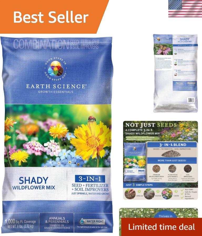 Vibrant Shady Wildflower Mix 6 lb – Eco-Friendly Seeds Safe for Kids & Pets