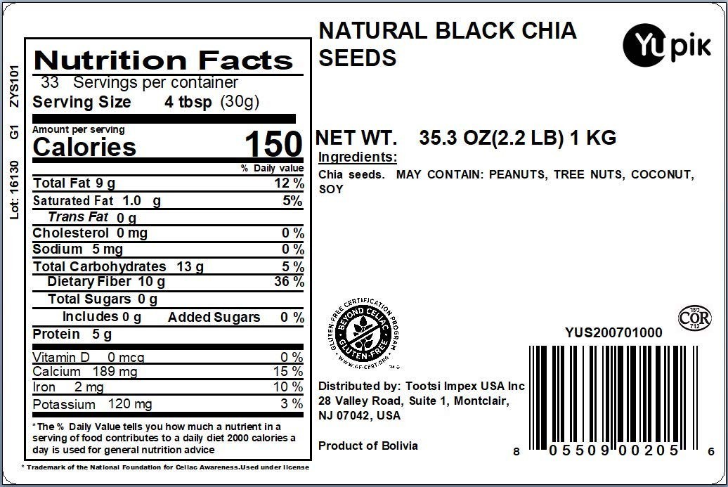 2.2 lb Raw Black Chia Seeds – Nutritious Omega-3 & Fiber Source