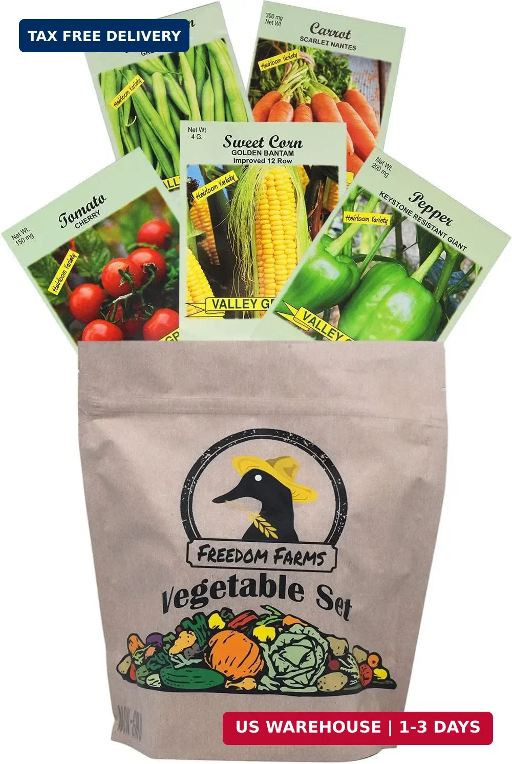 Set of 43 Assorted Vegetable & Herb Seed Packets – Over 10,000 Seeds! – Includes