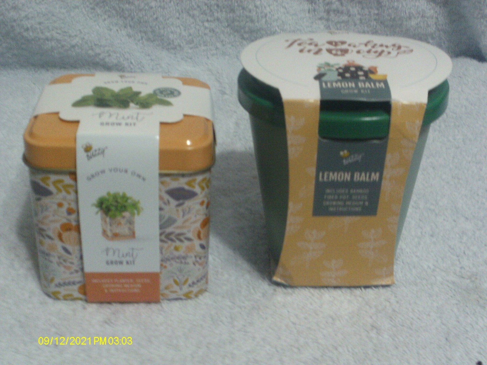 Mint Grow Kit & Lemon Balm Grow Kit By Buzzy