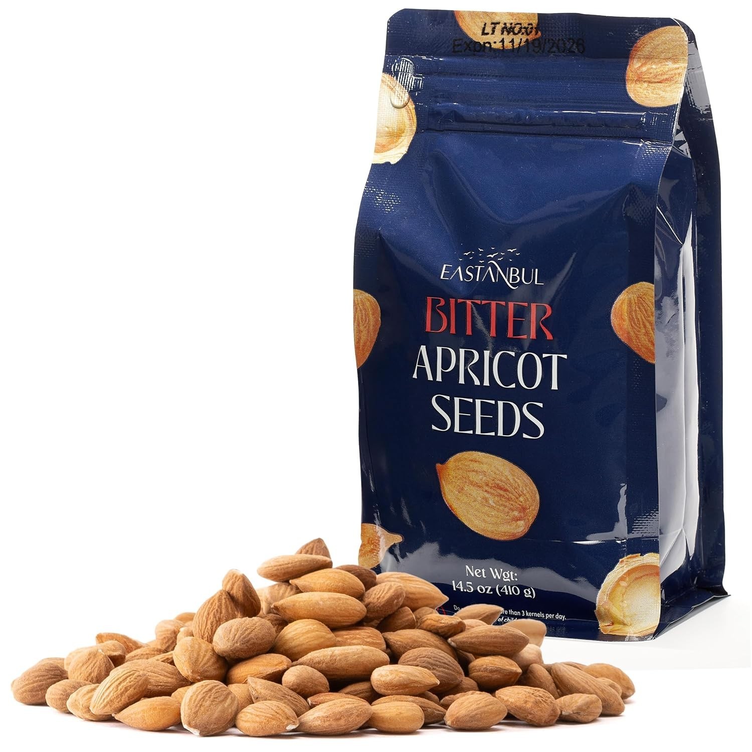 Apricot Kernels Raw Bitter Unprocessed Pure Natural Turkish 410g Non-GMO