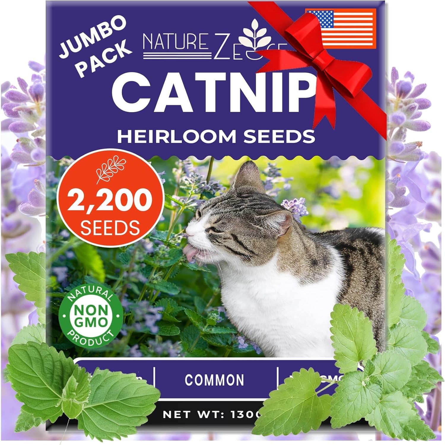 Catnip Seeds for Planting, 2200+ Herb Seeds, Indoor or Outdoor Growing, Cat N…