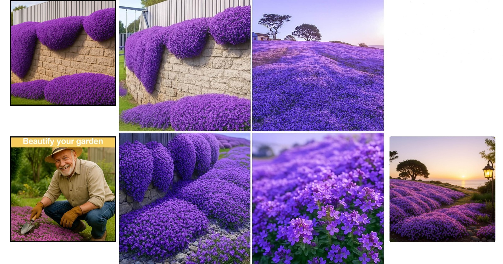 Aromatic Purple Creeping Thyme Seeds – 30,000 Count for Low-Maintenance Gardens