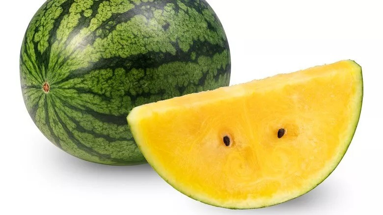 25+ Yellow Gem Watermelon Seeds – Non GMO – True Yellow – Very Sweet! —– RARE