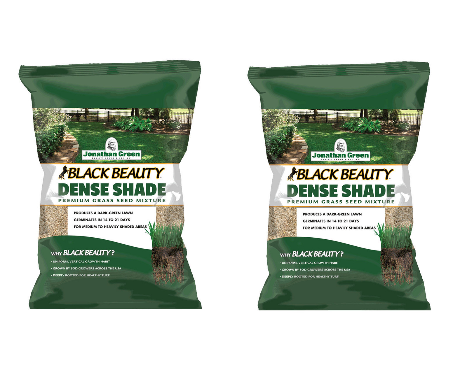 Jonathan Green Black Beauty Dense Shade Grass Seed Mix, 7 lb (Pack of 2)
