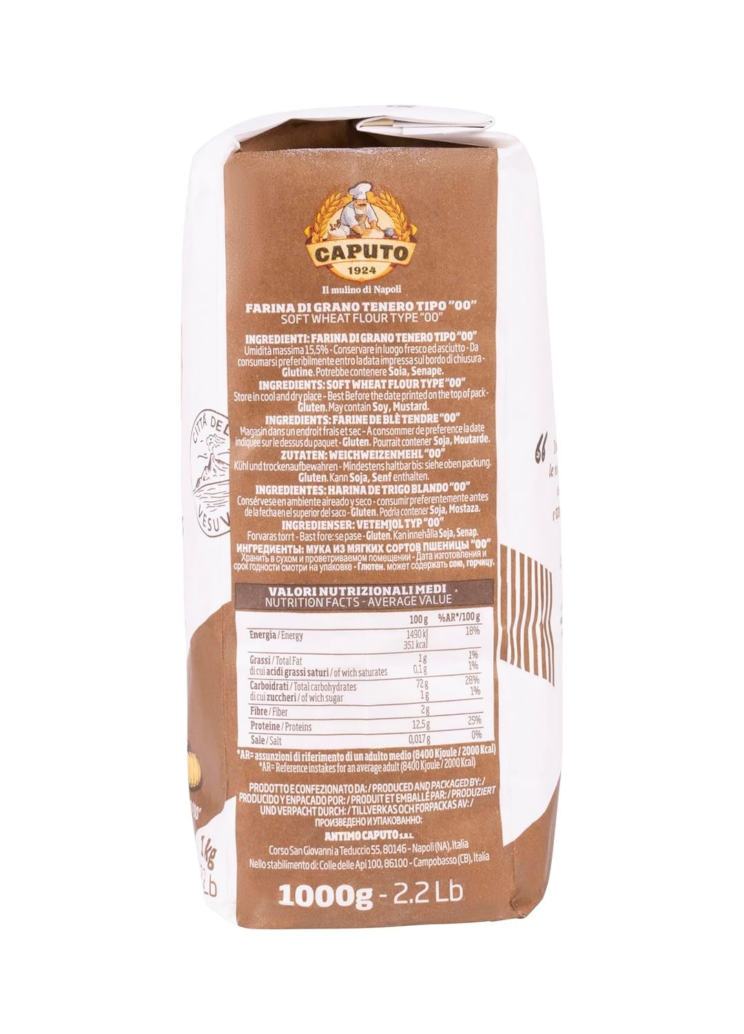 00 Antimo Caputo Pasta & Gnocchi Flour 2.2 Lb Bag- 35.2 Ounce (Pack of 1)