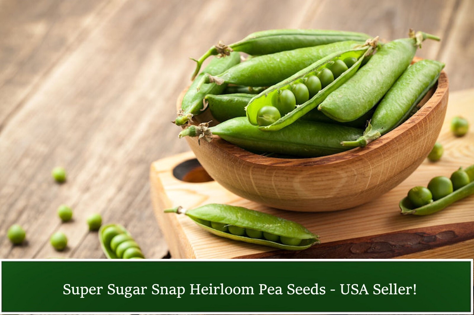 Super Sugar Snap Pea – 100 Seeds- Heirloom Vegetable Seed Pack