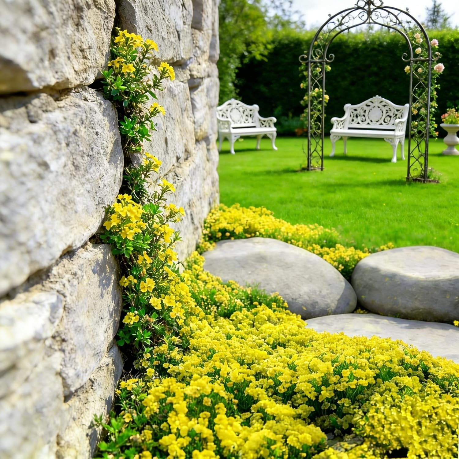 20000+ Bright Yellow Creeping Thyme Seeds Ground Cover-Low Maintenance Perenn