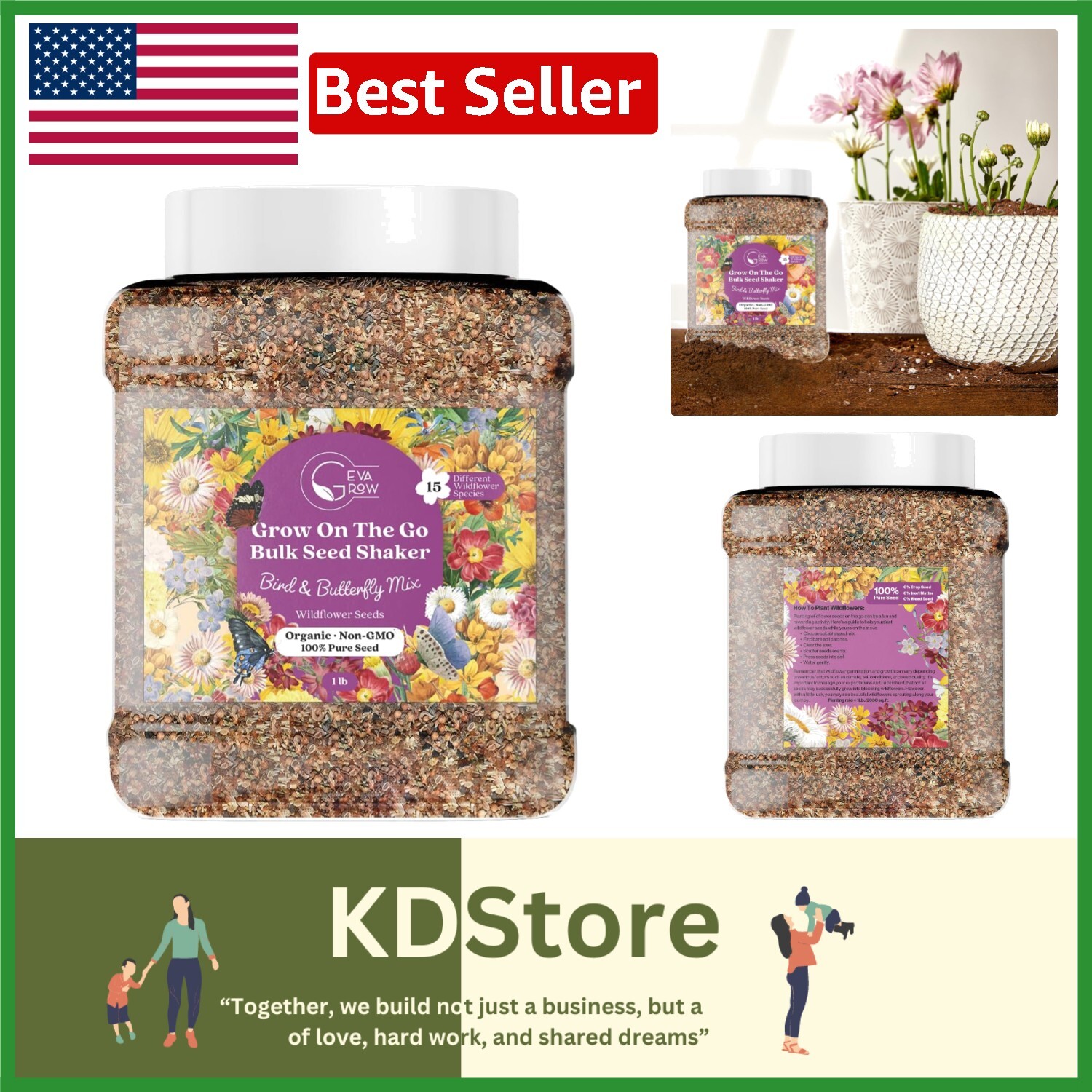 Transform Your Backyard – 1 Pound Bird & Butterfly Mix – Bulk Wildflower Seeds