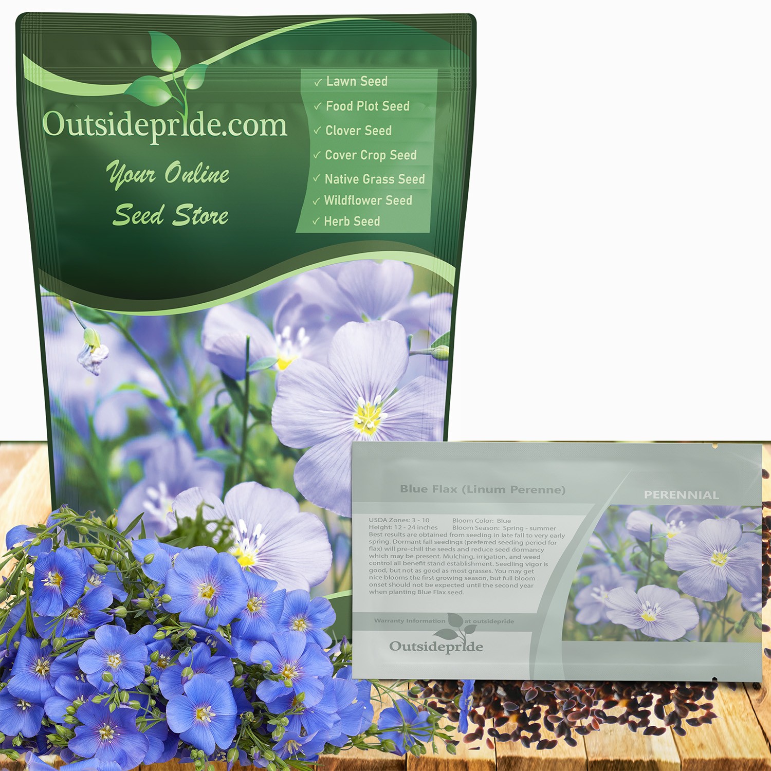 5000 Seeds Blue Flax Wildflower Seeds For Planting Outdoors | Linum Perenne Seed