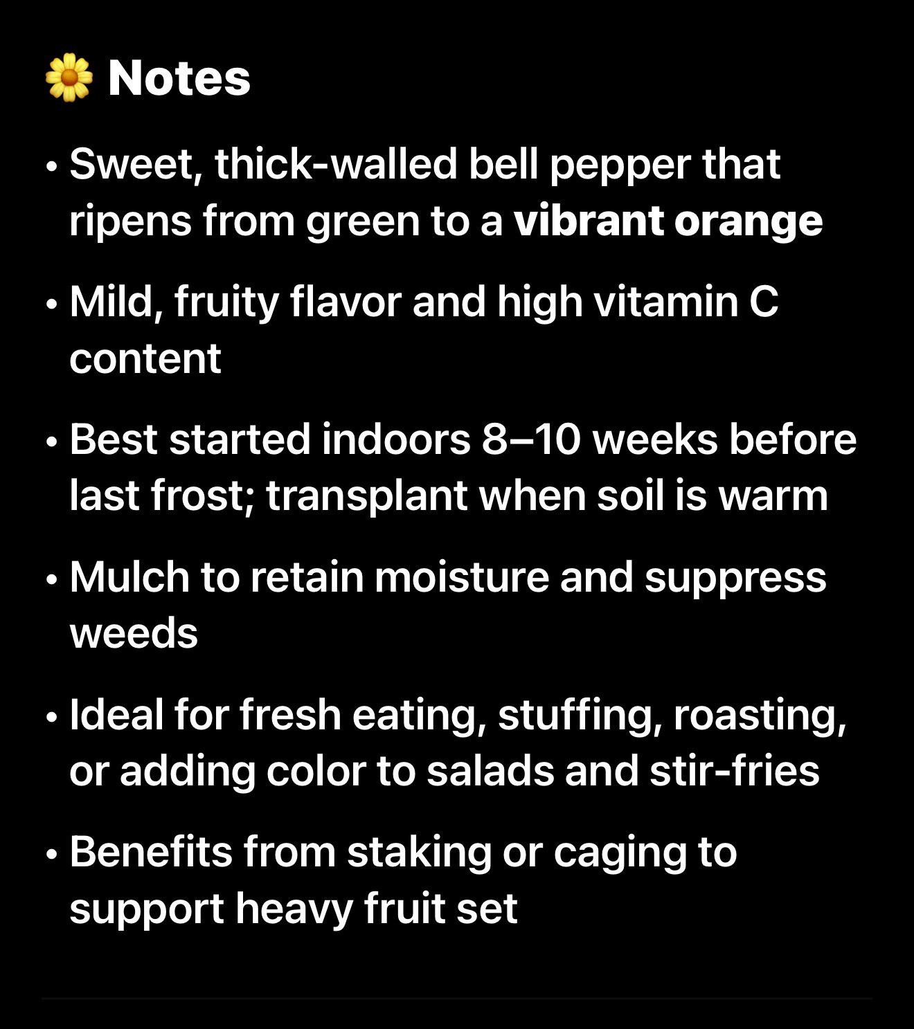 Orange Sun Bell Pepper Seeds | Heirloom Green Cal Wonder King Peppers Seed 2026