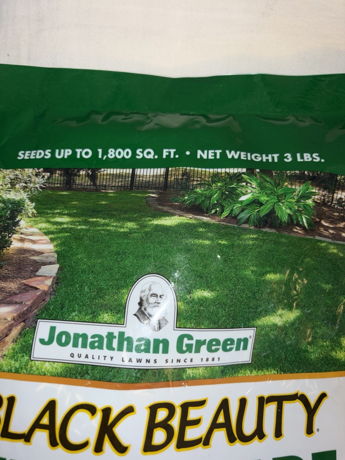 Jonathan Green Grass Seed Mixture Black Beauty Dense Shade New Bag 3 Lbs Premium