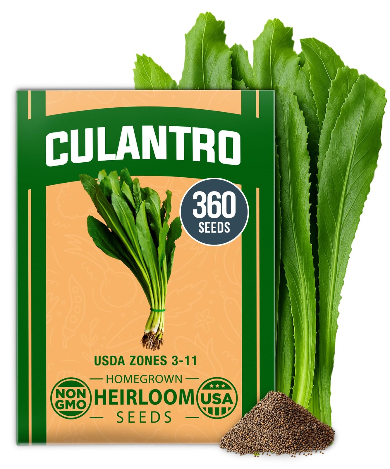 HOME GROWN Non GMO Culantro Seeds 360 Herb Seeds for Planting NonGMO Heirloom…