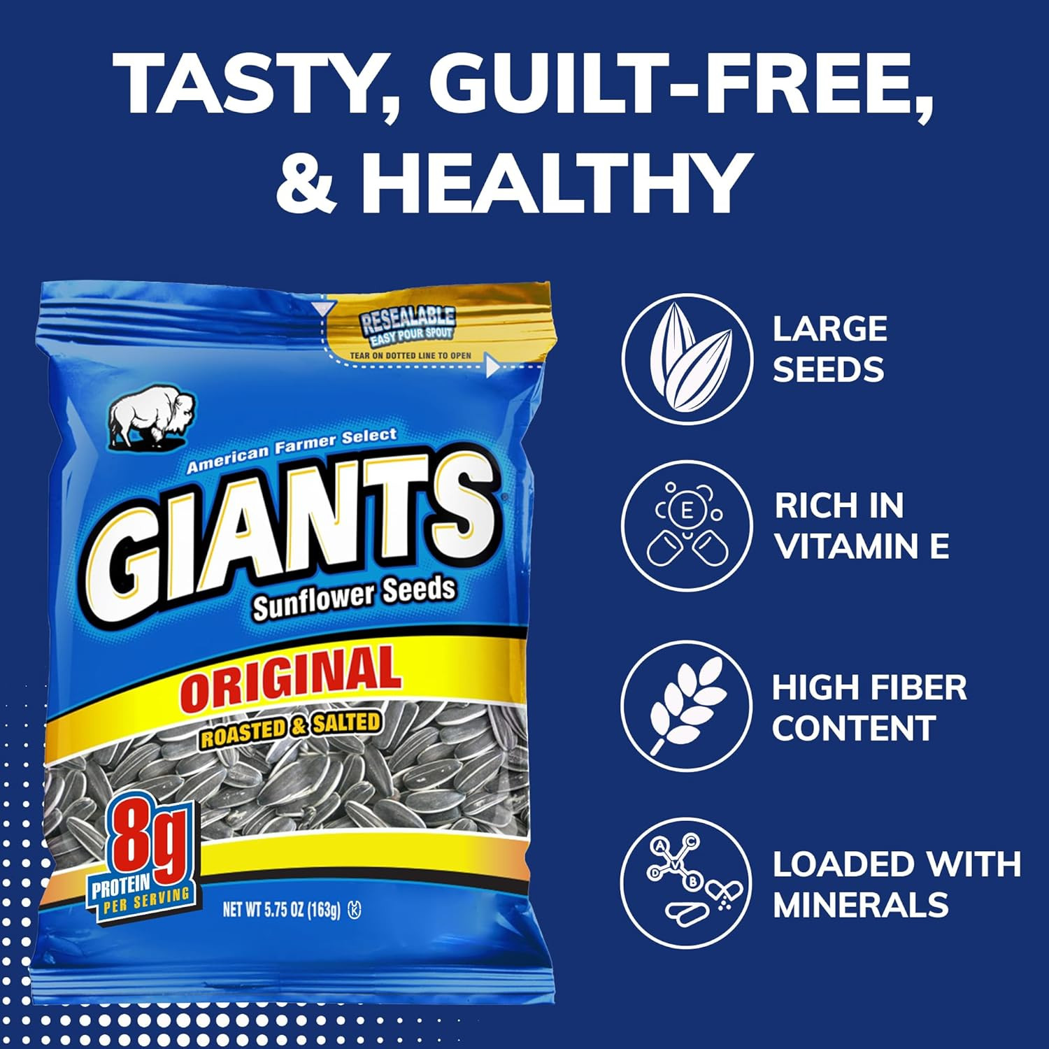 GIANTS Original Sunflower Seeds – Sunflower Seeds to Eat, Sunflower Seeds Bulk,