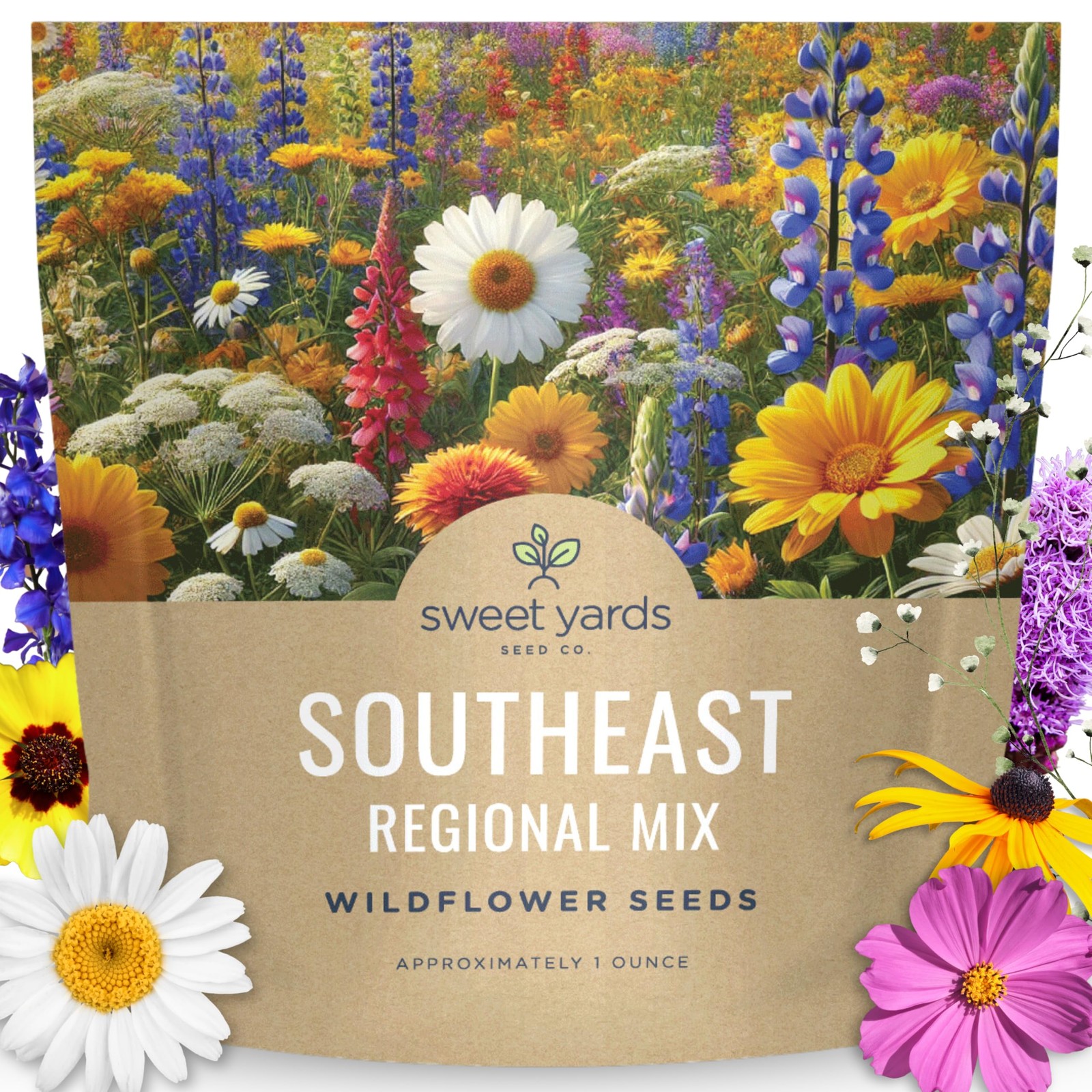 Southeast Regional Mix – Large 1 Ounce Packet – 12,000 Flower Seeds for Plant…