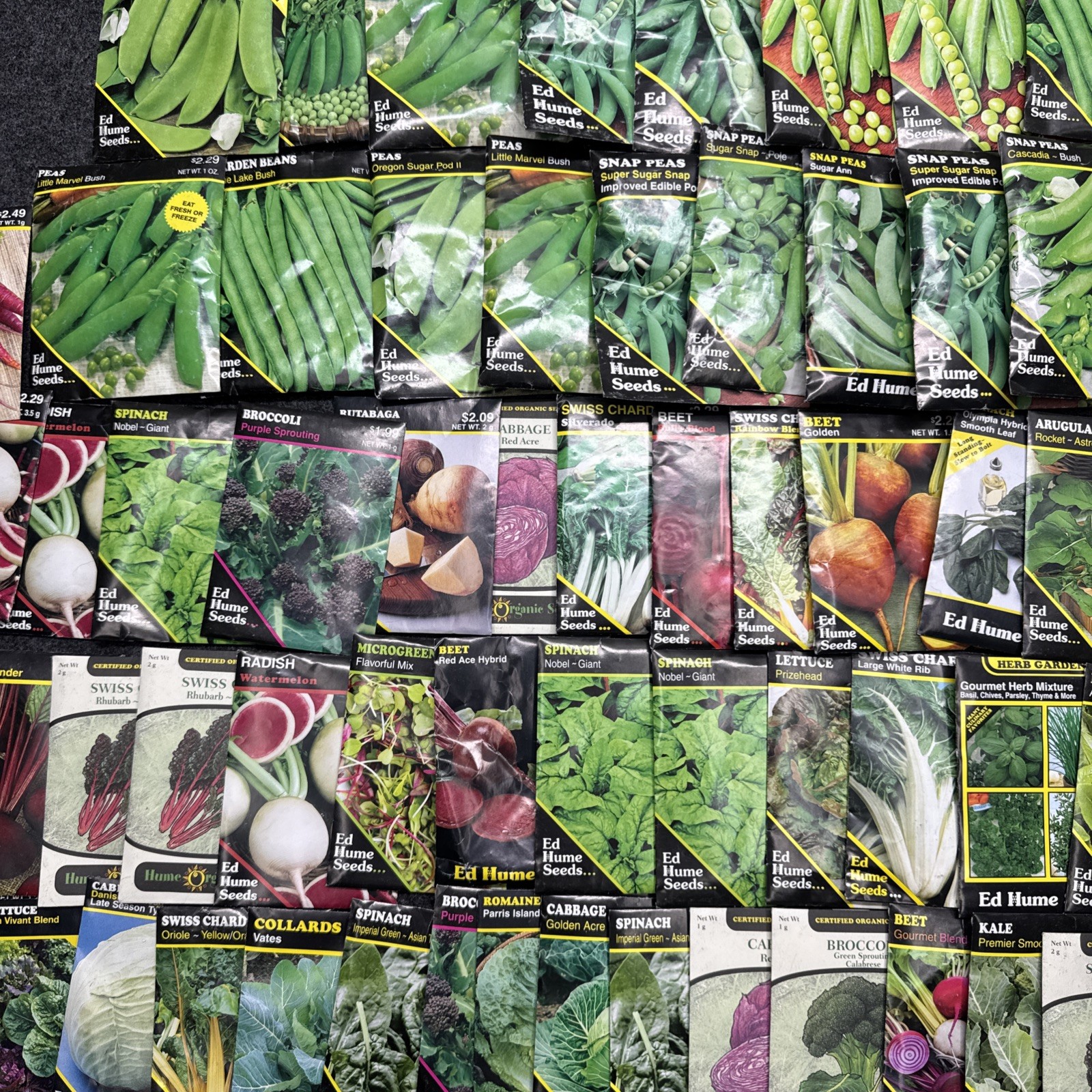 Vegetable & Herb Packets 2025 mix gardening. Lot Of 145 Packets