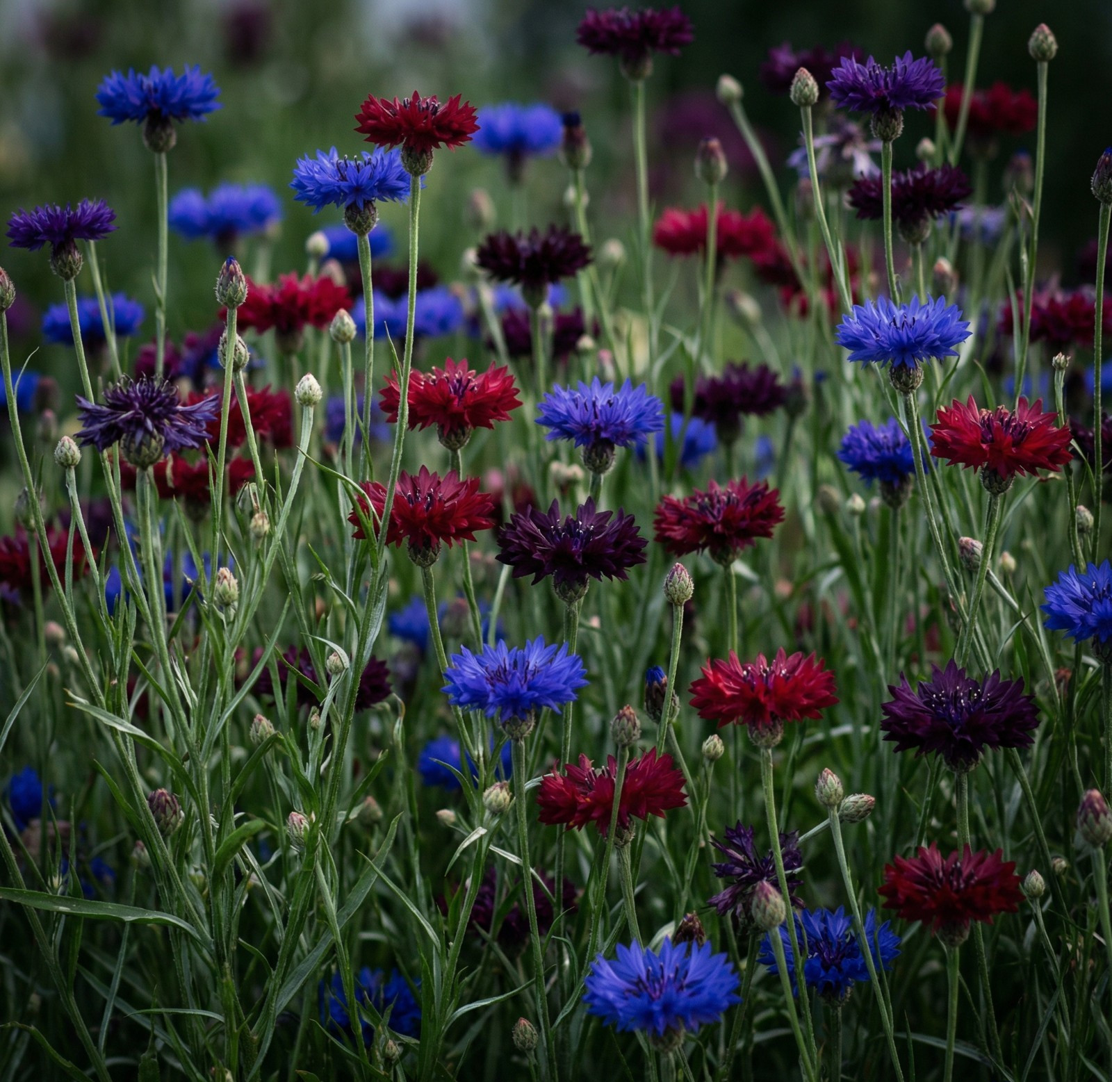 Cornflower Bachelor’s Button MOODY MIX Black Red Blue Garden Non-GMO 500 Seeds