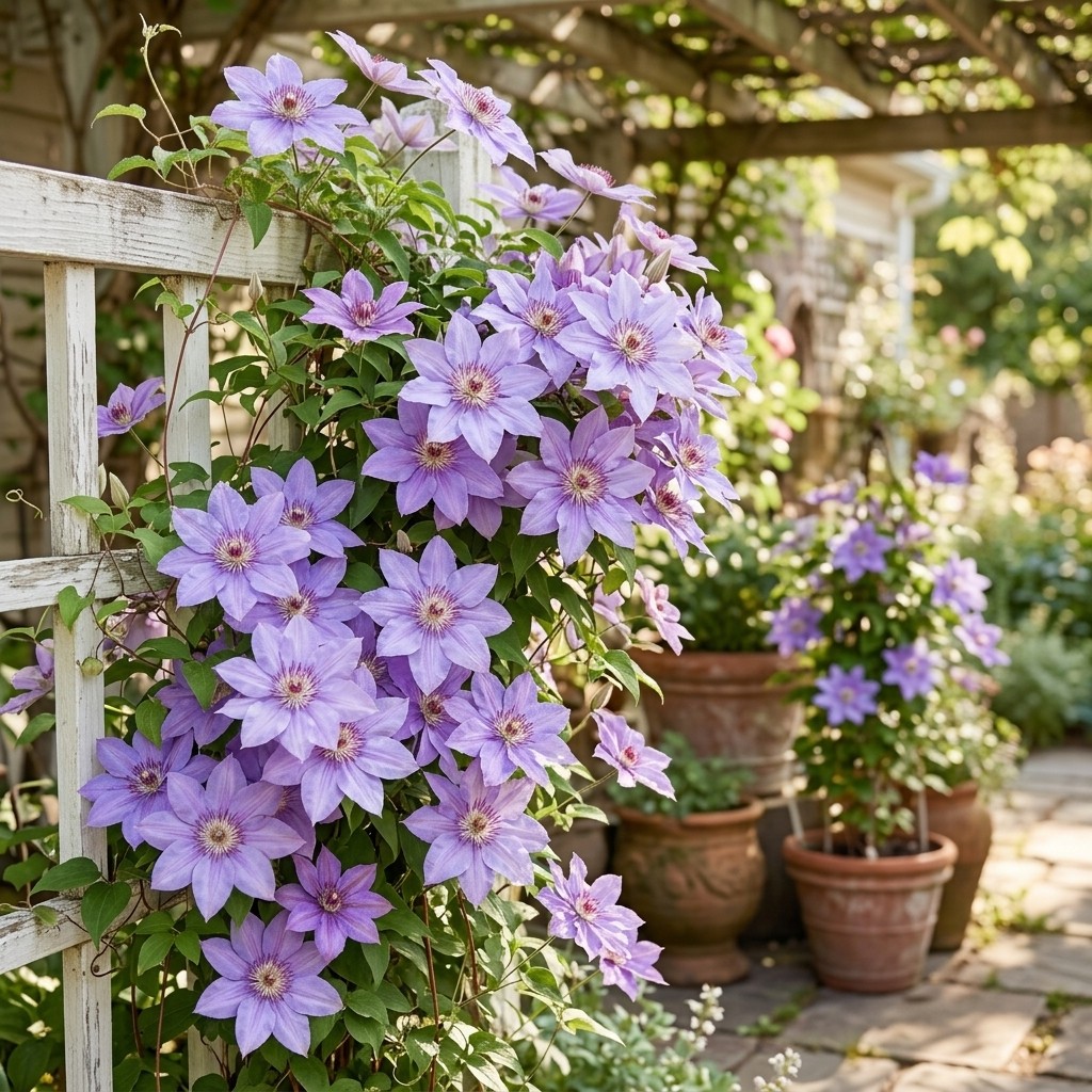 300 Pcs Ornamental Clematis Seeds Climbing Perennial Flower for Balcony Trellis