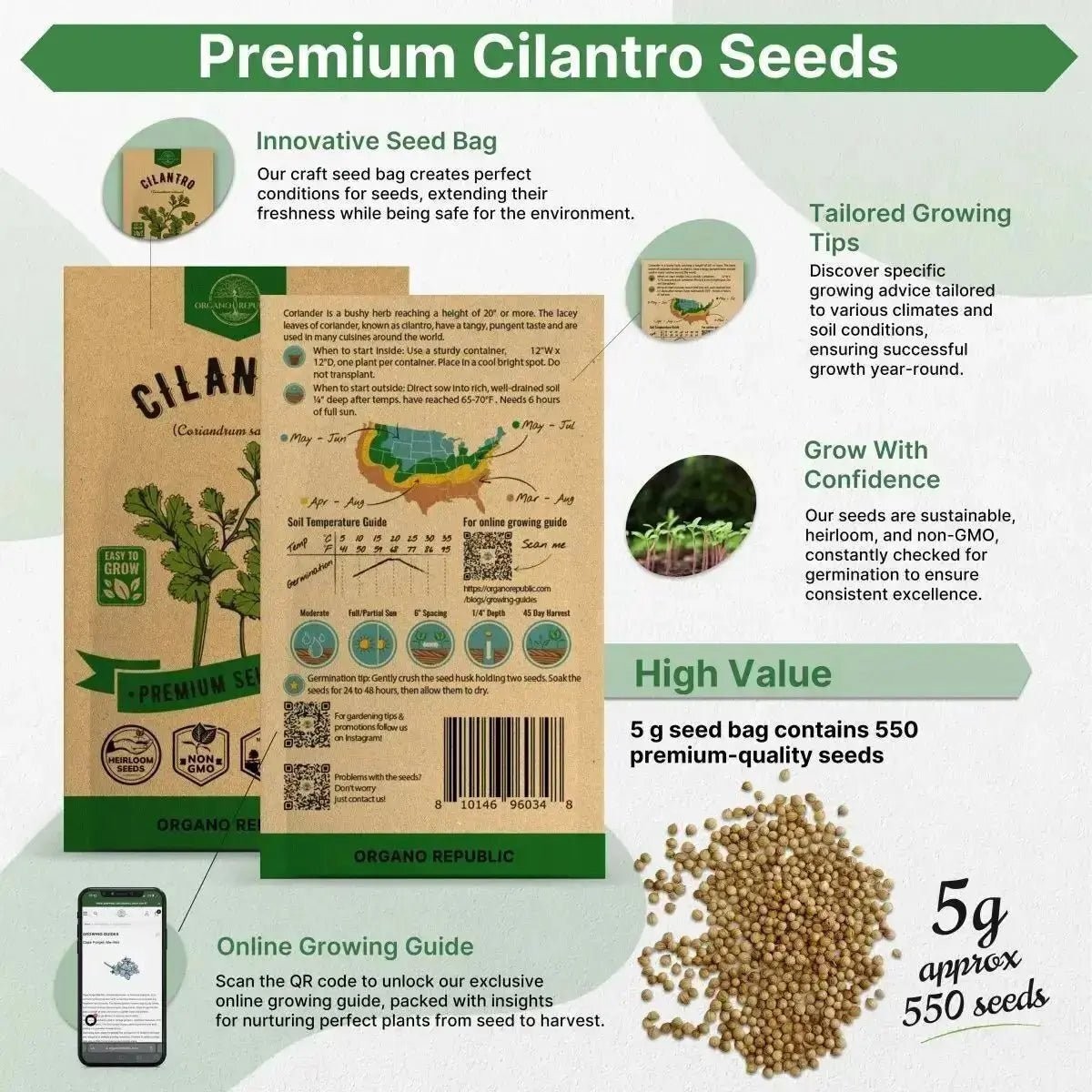 Cilantro Seeds Pack 5G