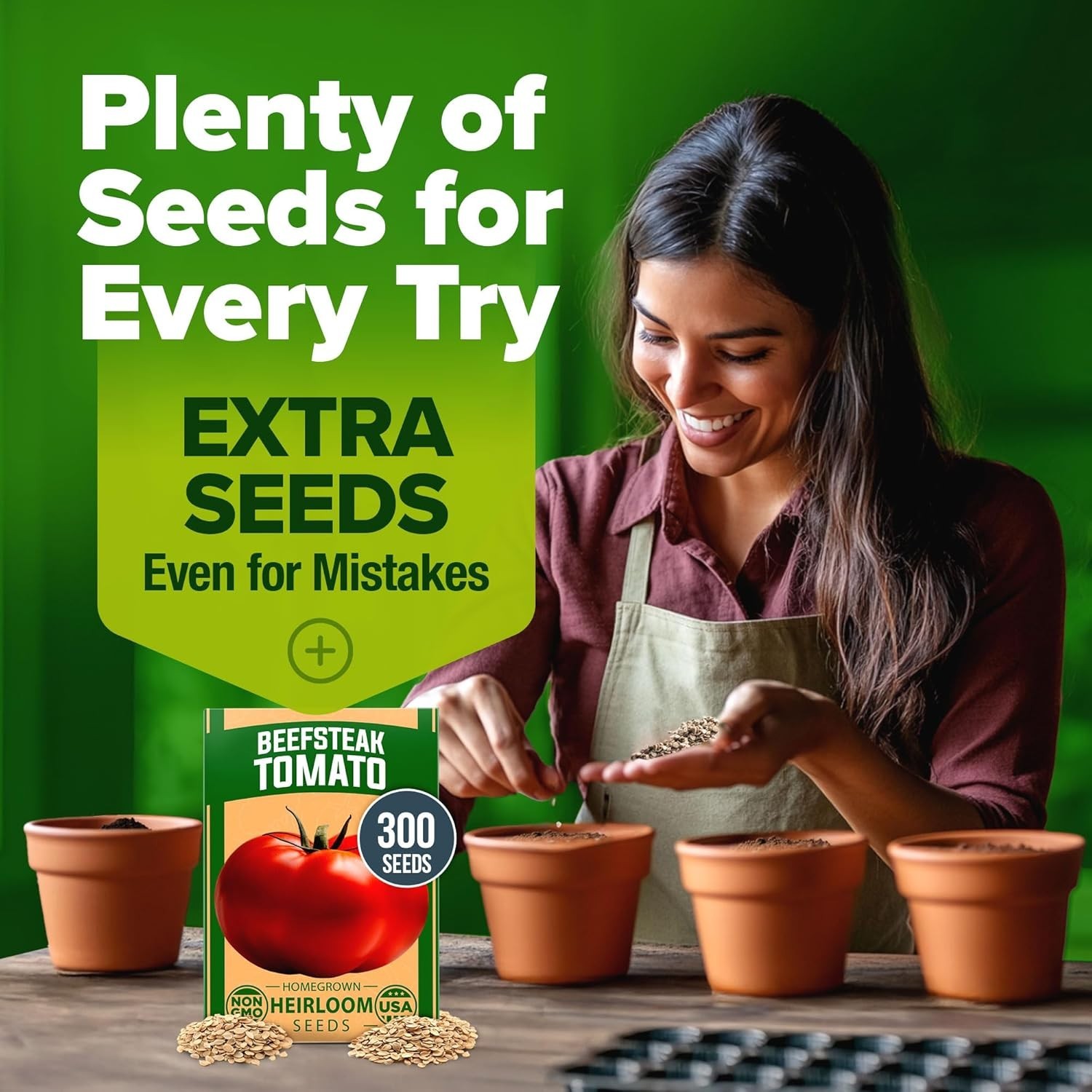 High Germination Beefsteak Tomato Seeds – 300 Heirloom Seeds for Any Gardener
