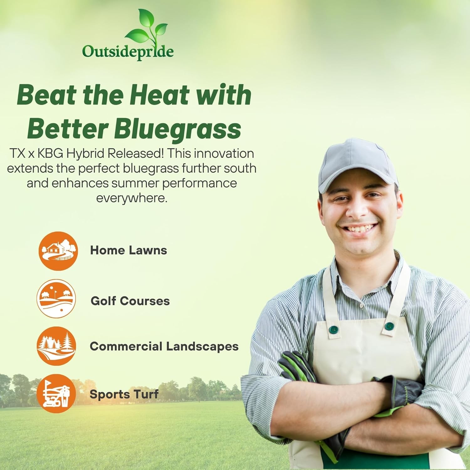10 LBS – OptiGrowth Coated SPF-30 Hybrid Heat & Drought Tolerant Kentucky
