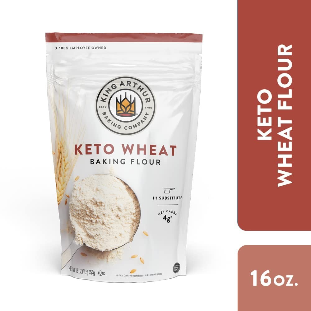 King Arthur Keto Wheat Baking Flour: 1:1 All-Purpose 16 Ounce (Pack of 1)