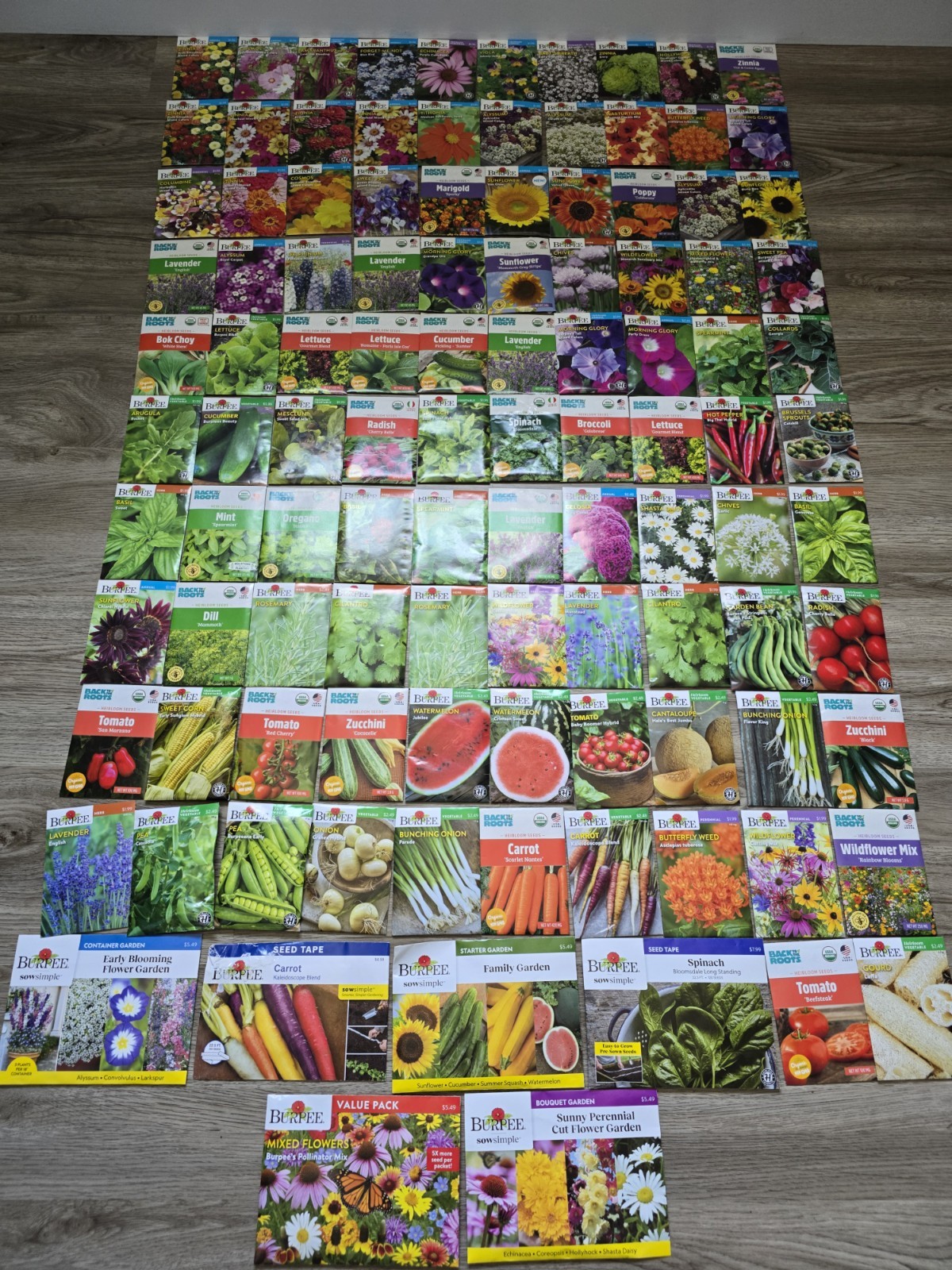 Lot 1 Of 108 seeds Vegetable, Flowers And Herb Seed Packets 2026 mix gardening.
