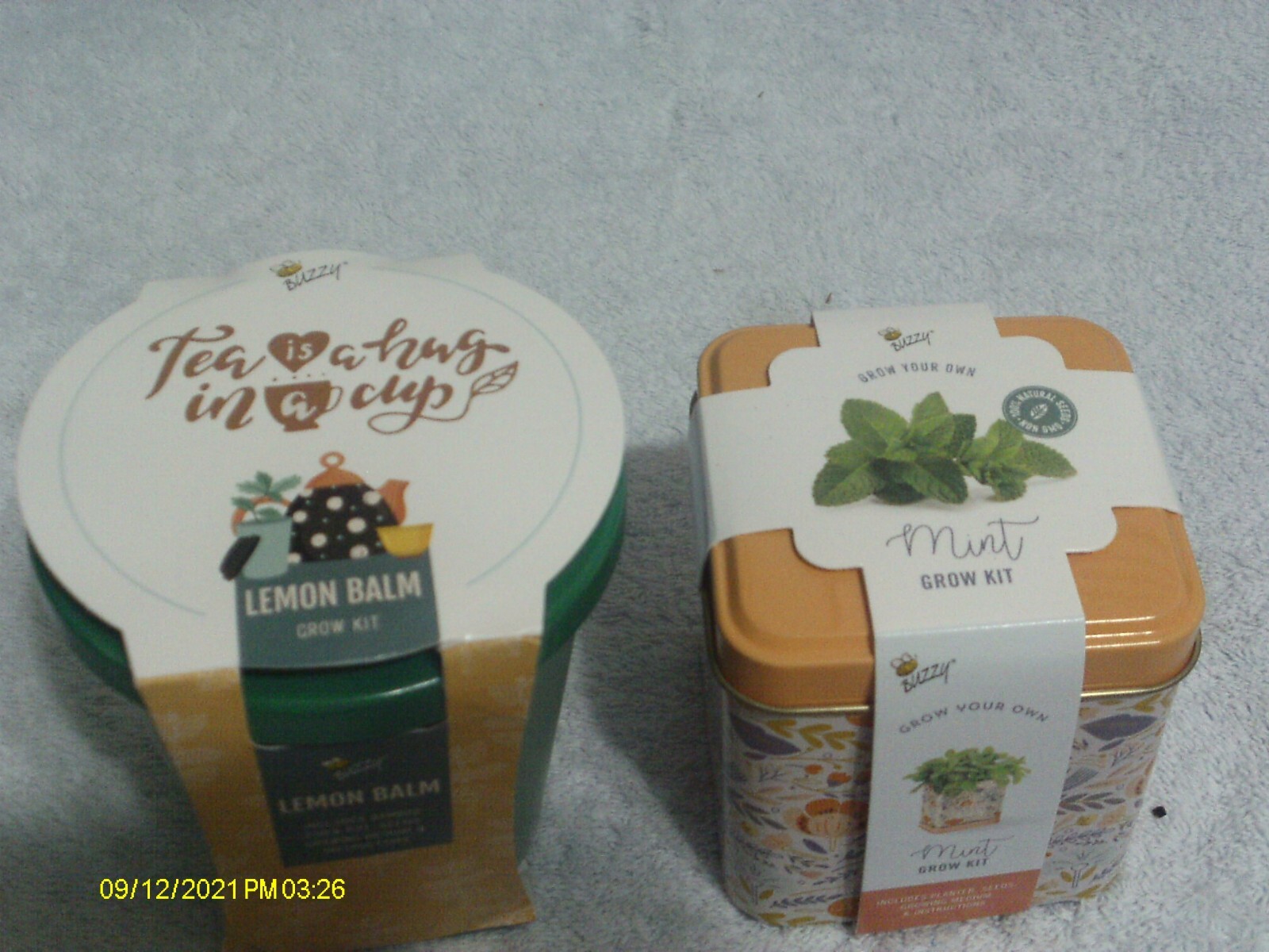 Mint Grow Kit & Lemon Balm Grow Kit By Buzzy