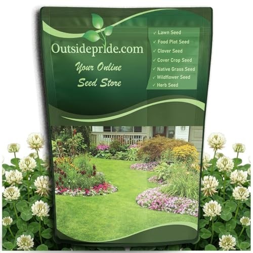 Perennial White Dutch Clover Seeds – 2 lbs, Nitrocoated, Inoculated for Lawn, Er