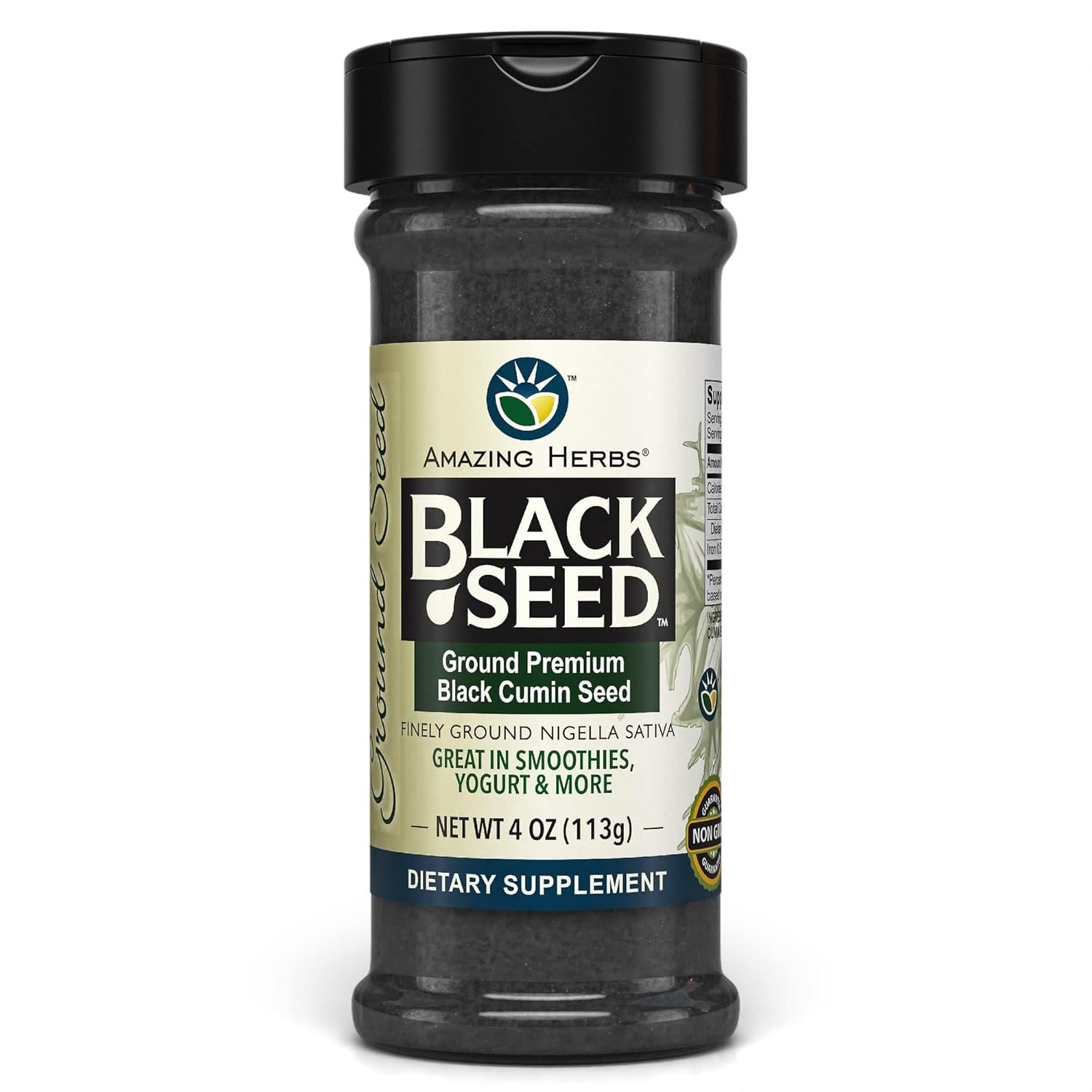 Organic Ground Black Cumin Seeds – 4 Oz, Natural Immune Support & Digestive Aid