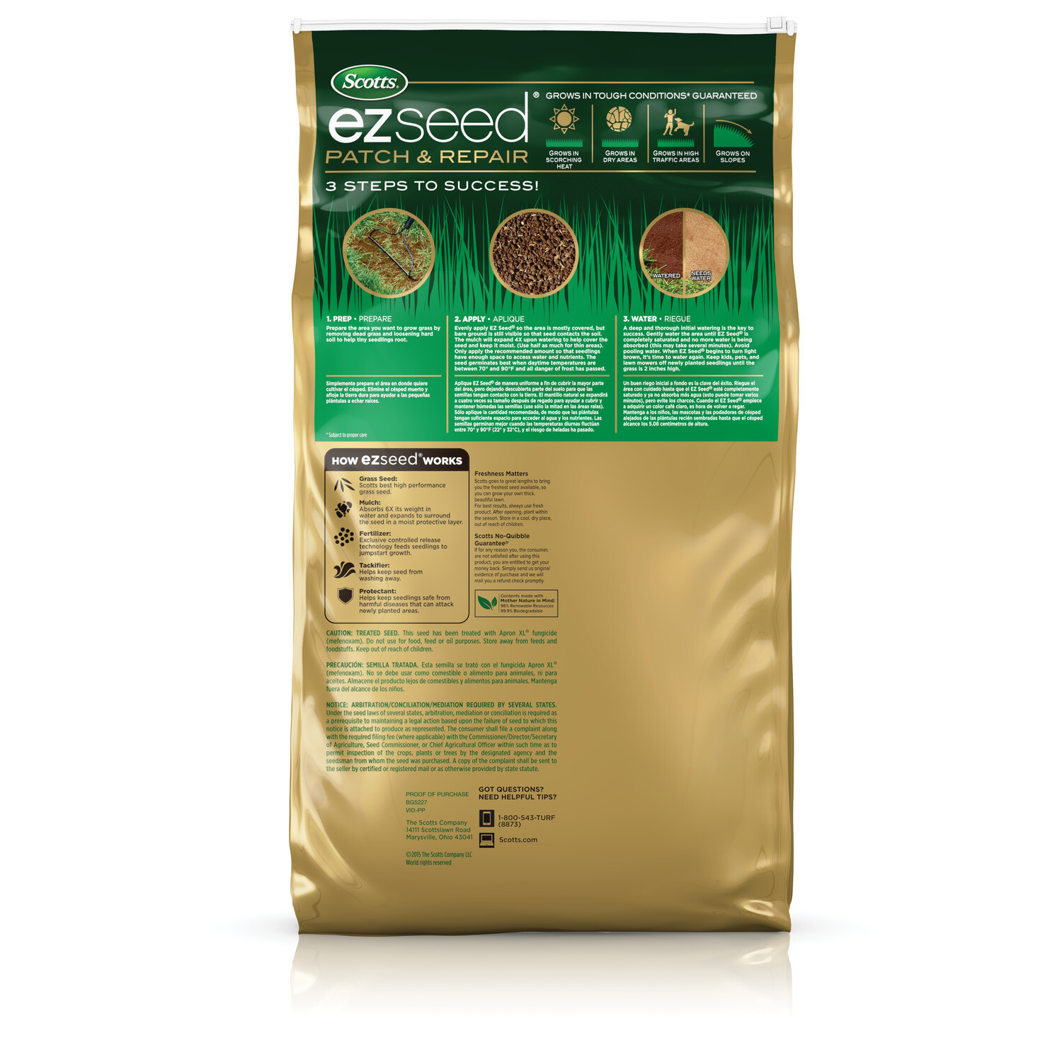 Scotts EZ Seed Patch & Repair Bermudagrass 10 lbs. Covers up to 225 sq. ft.
