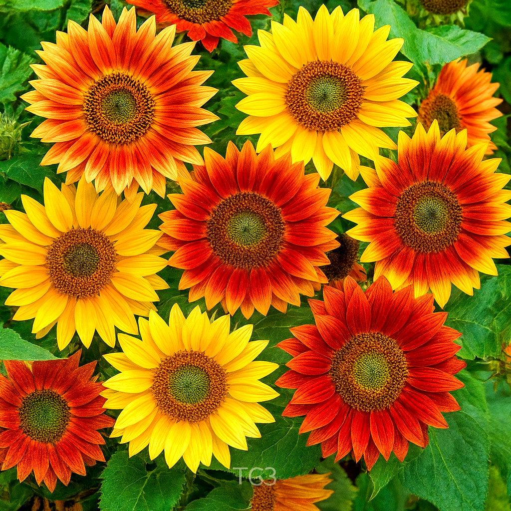 50 AUTUMN BEAUTY SUNFLOWER SEEDS MIX RARE GIANT TALL POLLINATORS BEES HEDGE US