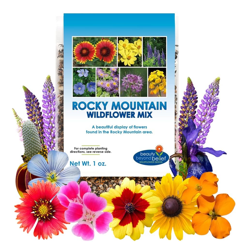 Rocky Mountain Wildflower Seed Mix 1oz – Premium Wildflower Seed Mix for High…