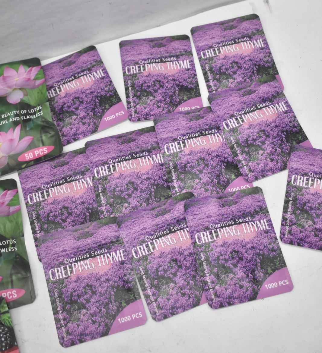 Lot of 18 Planting Seeds Gardening Assorted Berries/Lotus/Creeping Thyme