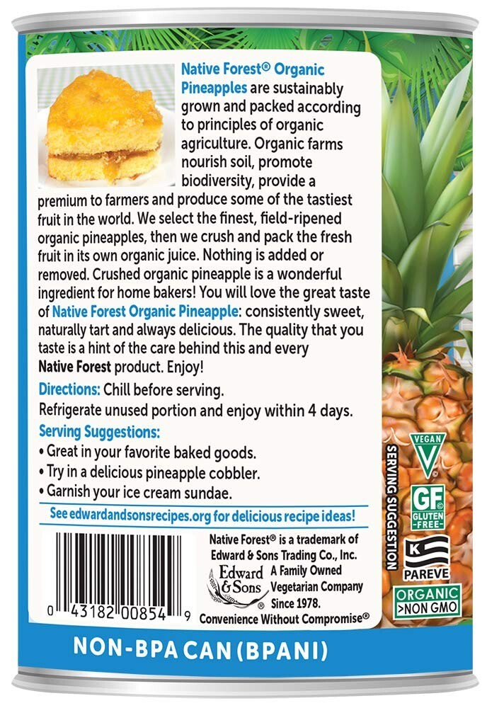Native Forest Organic Crushed Pineapple – Crushed Pineapple Canned, Canned Fr…
