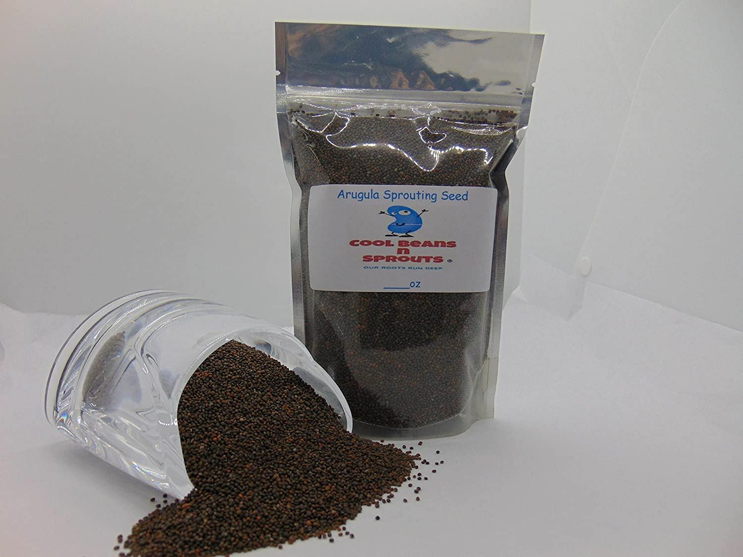 Arugula Seeds for Sprouting Microgreens, “COOL BEANS n SPROUTS” Brand.