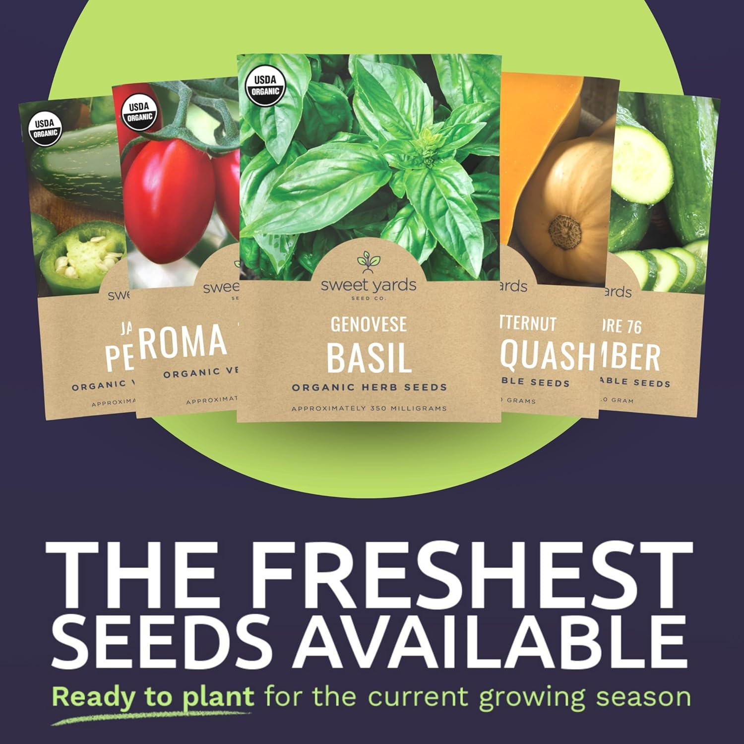 60-Pack Ultimate Organic Non-GMO Seeds Variety for 2026 Planting Season