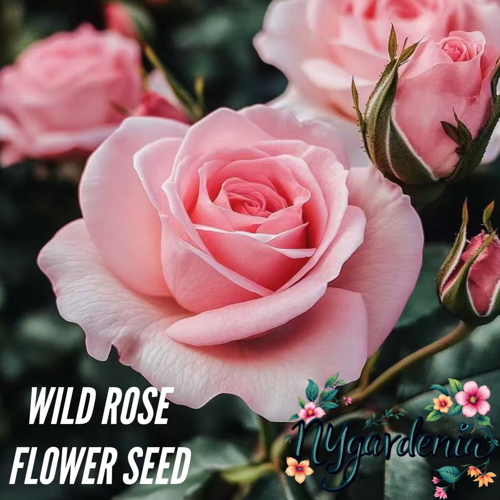 20 Light Pink Rose Seeds – Classic Elegance for Romantic Garden Blooms