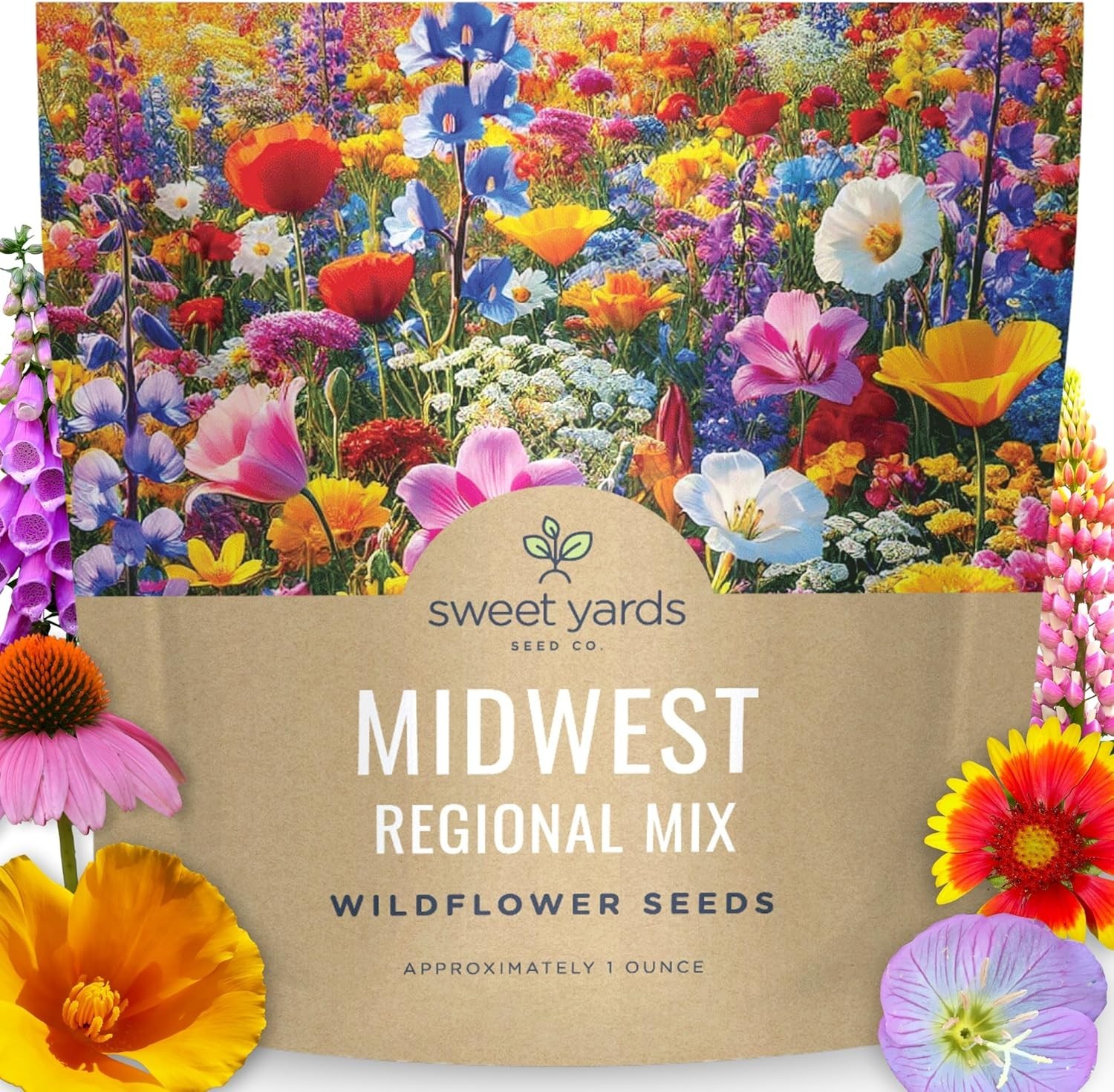 Midwest Regional Mix – Large 1 Ounce Packet – 15,000 Flower Seeds for Plantin…