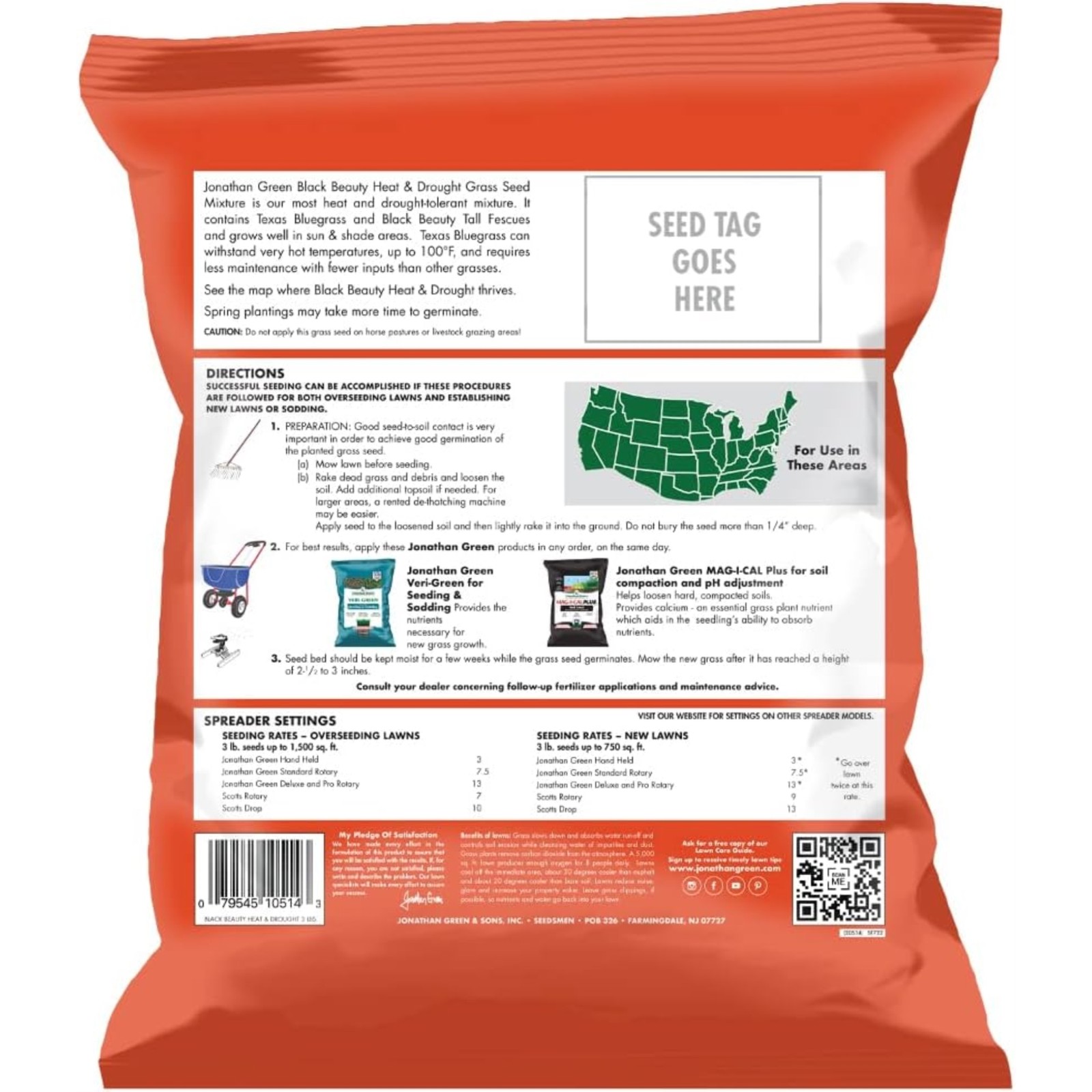 Jonathan Green Black Beauty Heat & Drought Resistant Grass Seed Mix, 3 lb