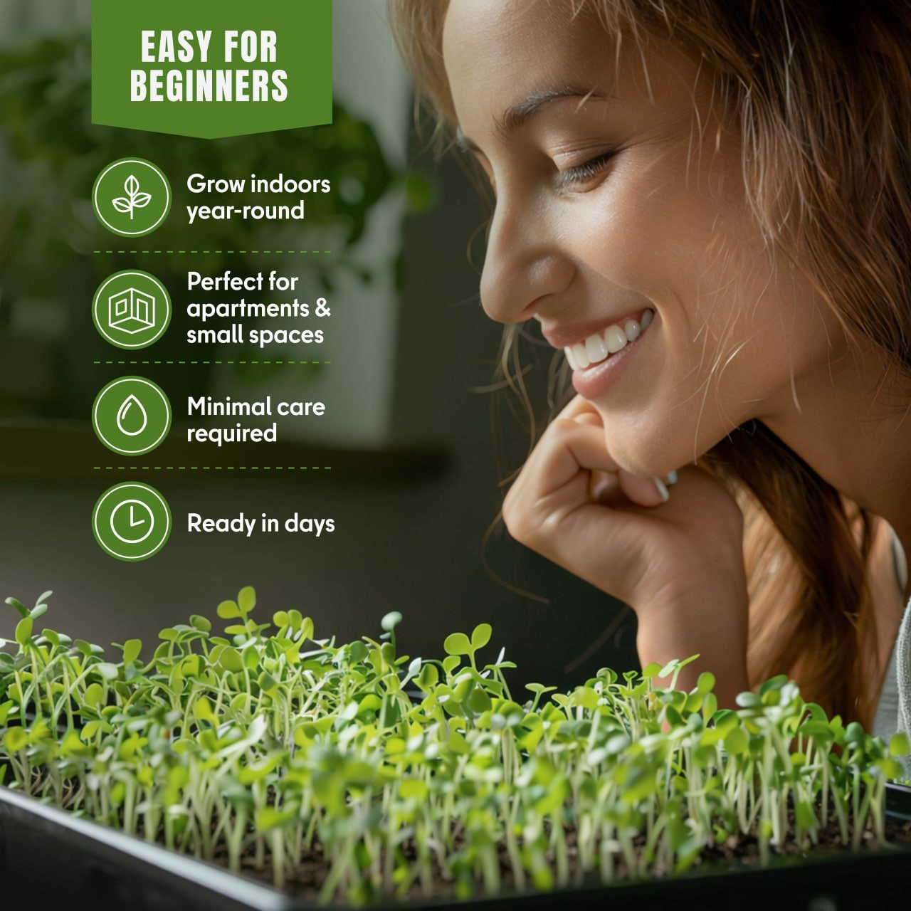Microgreens & Sprouting Seeds Variety Pack, 10 Varieties, Non-GMO, 12550+ Seeds