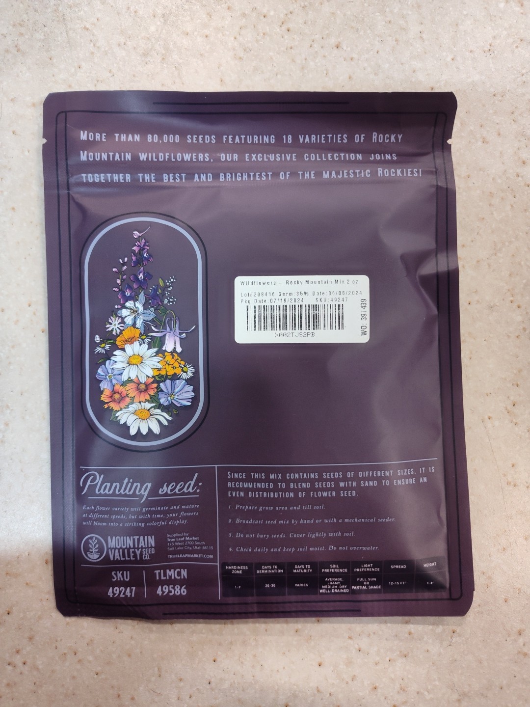 Diverse Rocky Mountain Wildflower Seed Collection – 80,000+ Seeds, Eco-Friendly